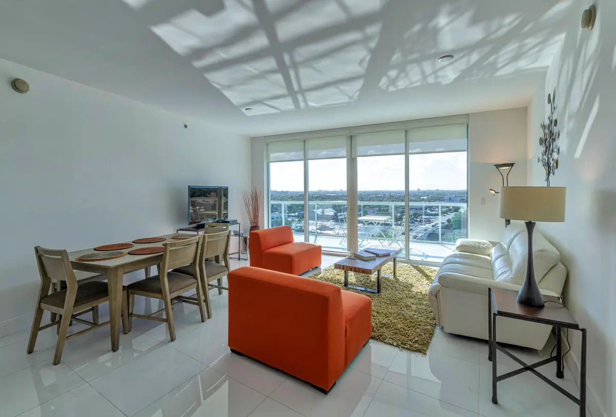 Living Room at 1 N Ocean Boulevard 913, Pompano Beach