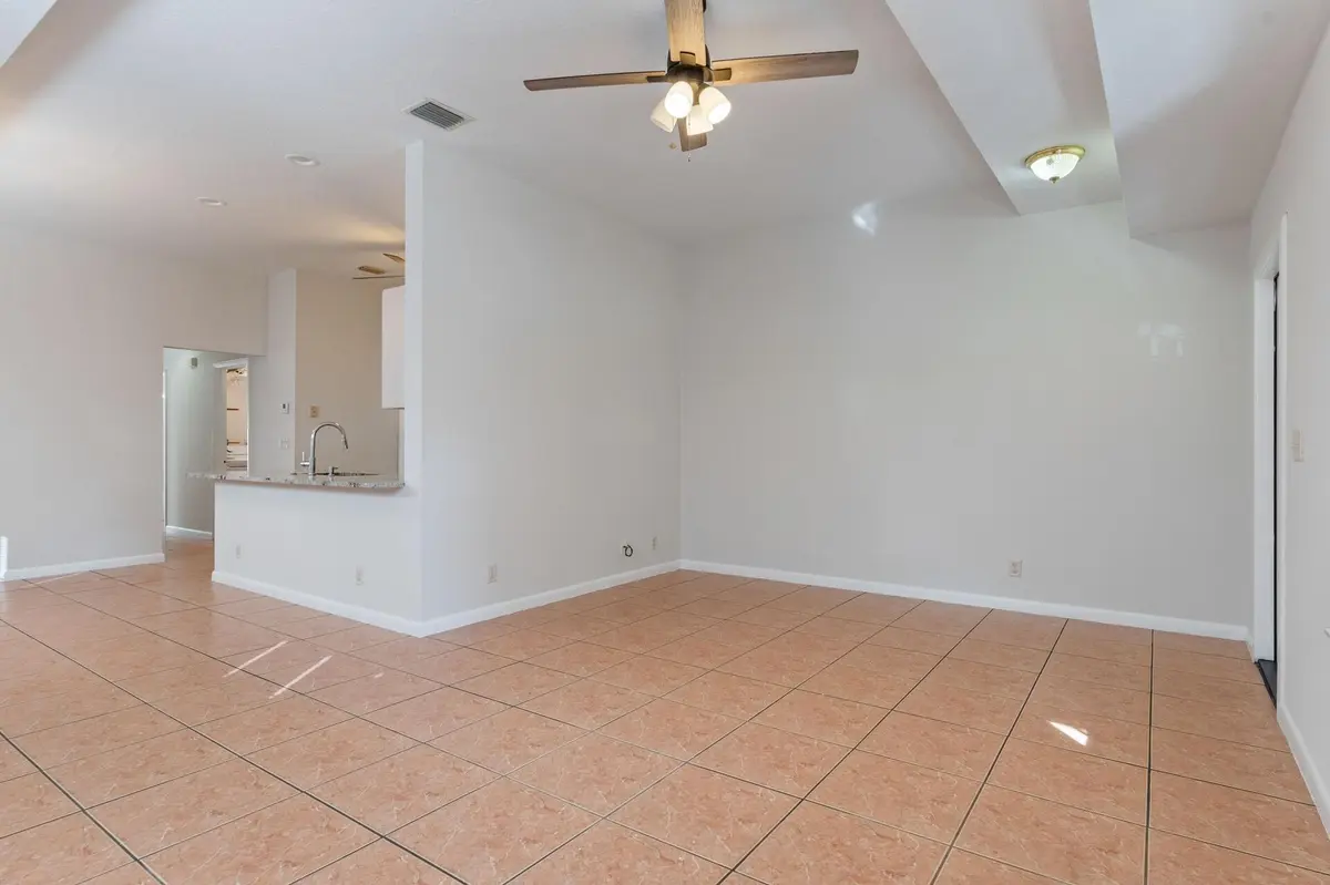 Living / Dining unstaged at 623 N L Street 1 (left Side), Lake Worth Beach