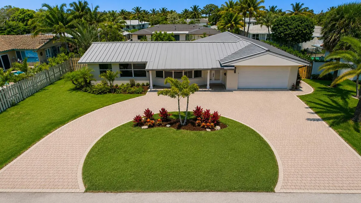 Front Aerial at 4111 NE 26th Terrace, Lighthouse Point