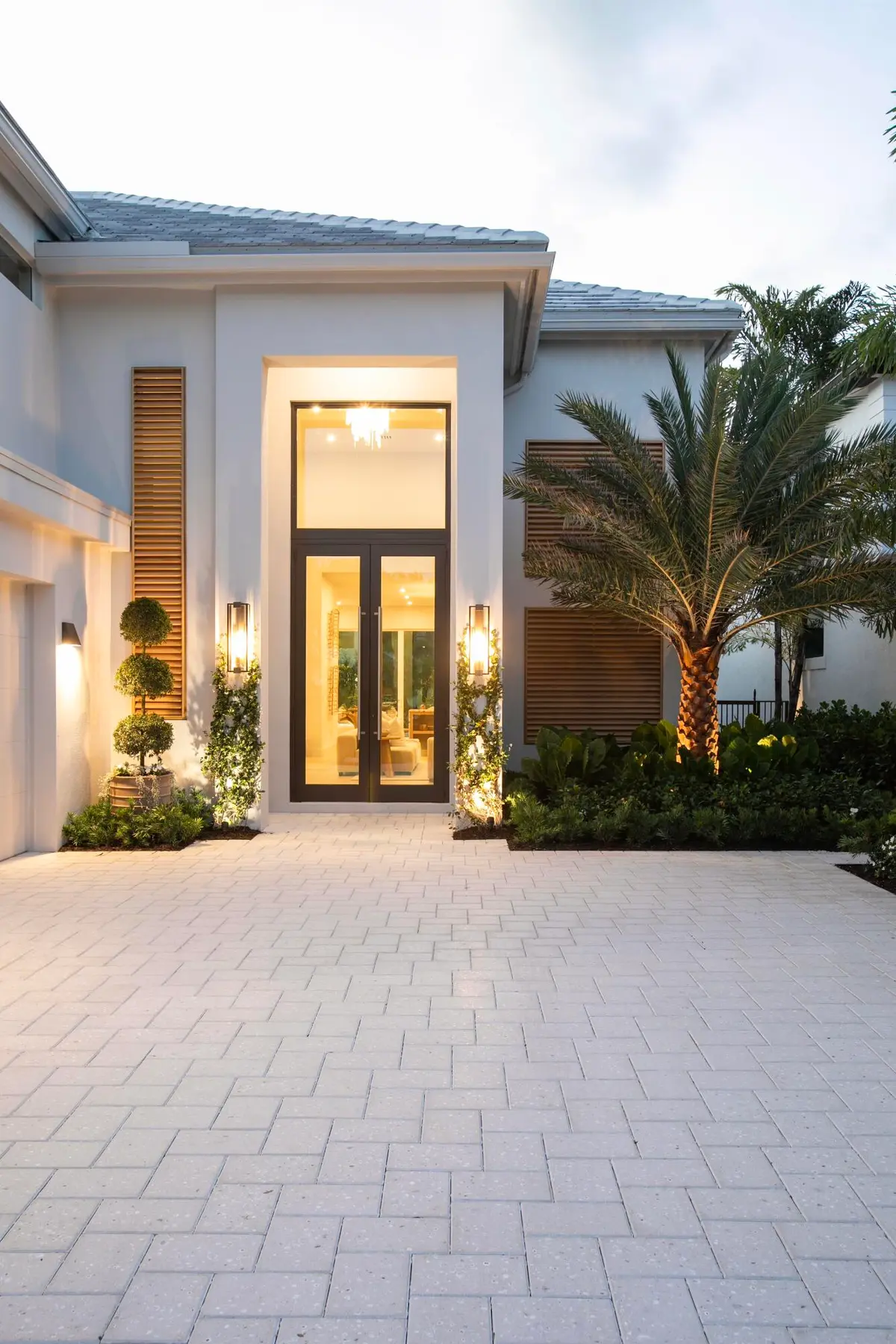 EVENING ENTRY at 3667 Toulouse Drive, Palm Beach Gardens