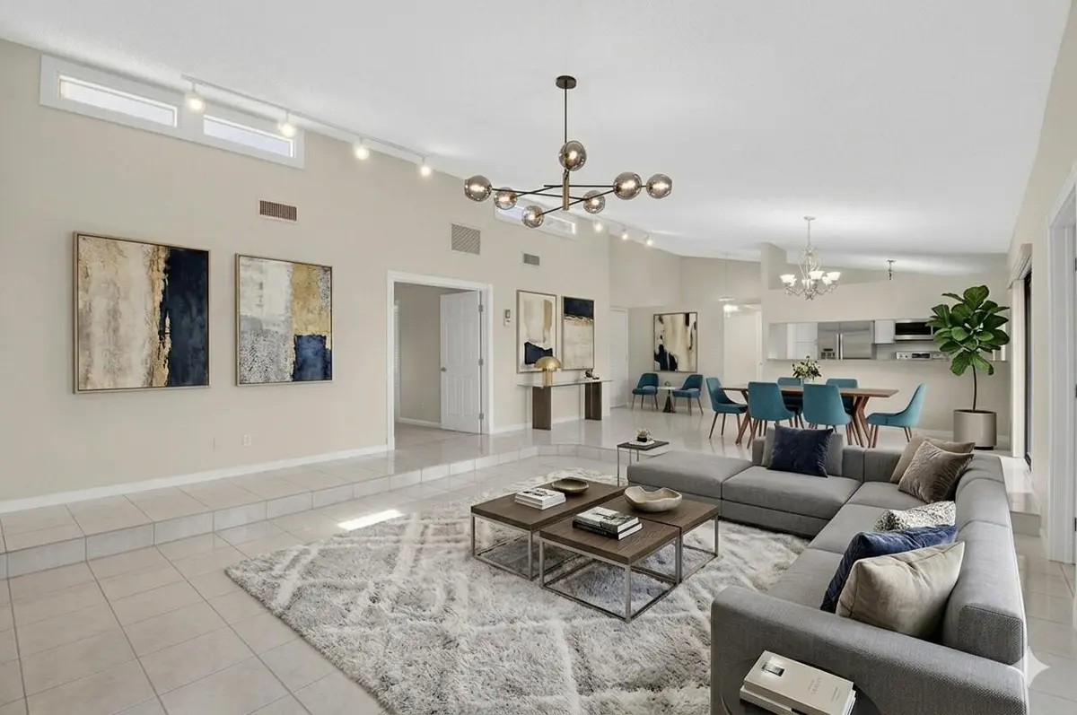 Virtually staged living area 5580 Piping at 5580 Piping Rock Drive, Boynton Beach