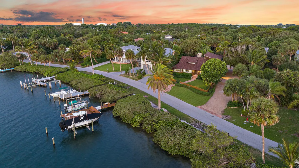 Aerial at 12140 SE Indian River Drive, Hobe Sound