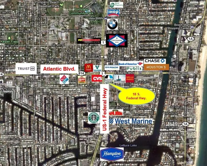 Location Map at 18 S Federal Highway, Pompano Beach