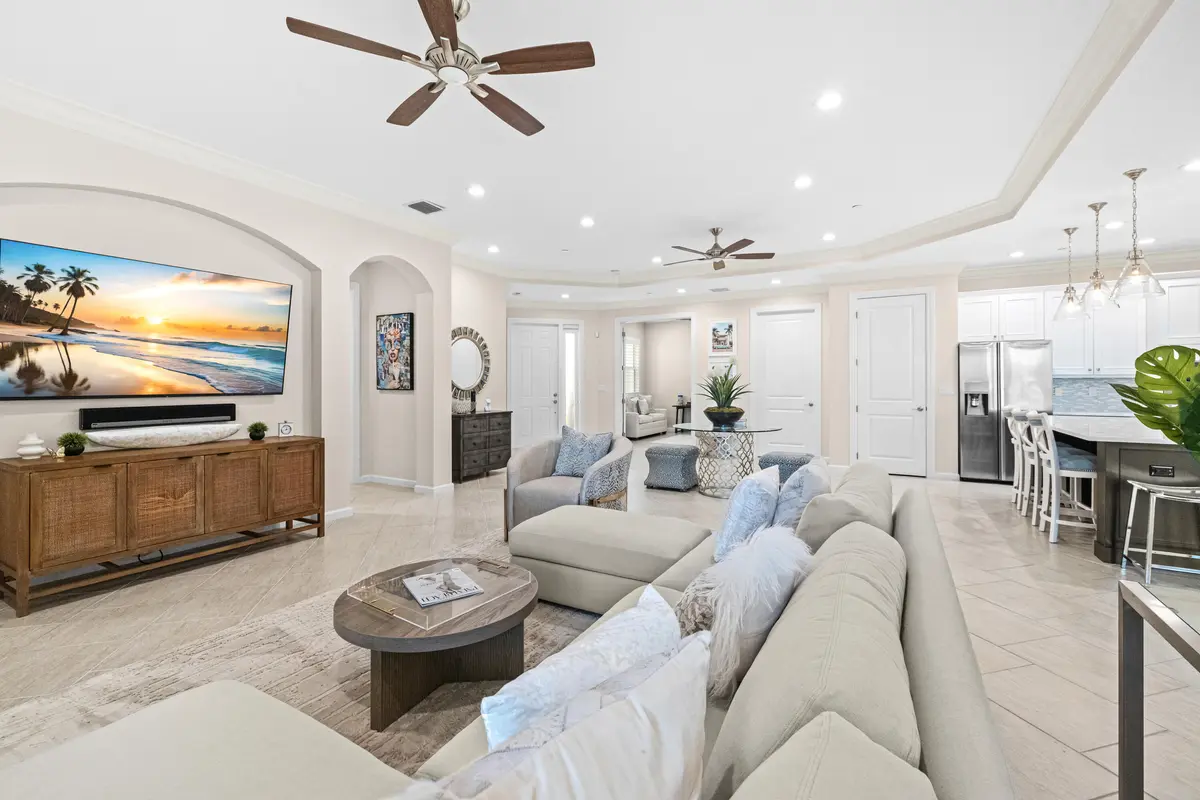 Living room at 111 Tresana Boulevard 27, Jupiter