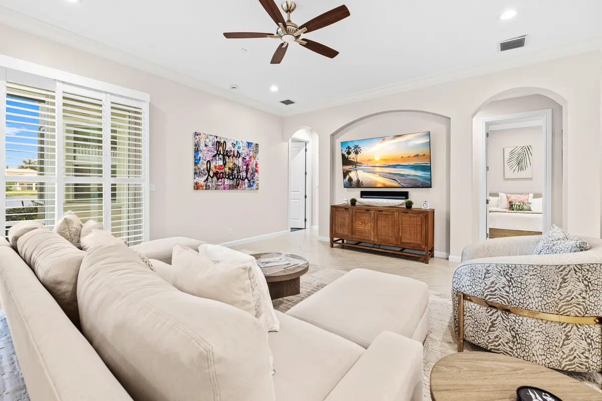 Living room at 111 Tresana Boulevard 27, Jupiter