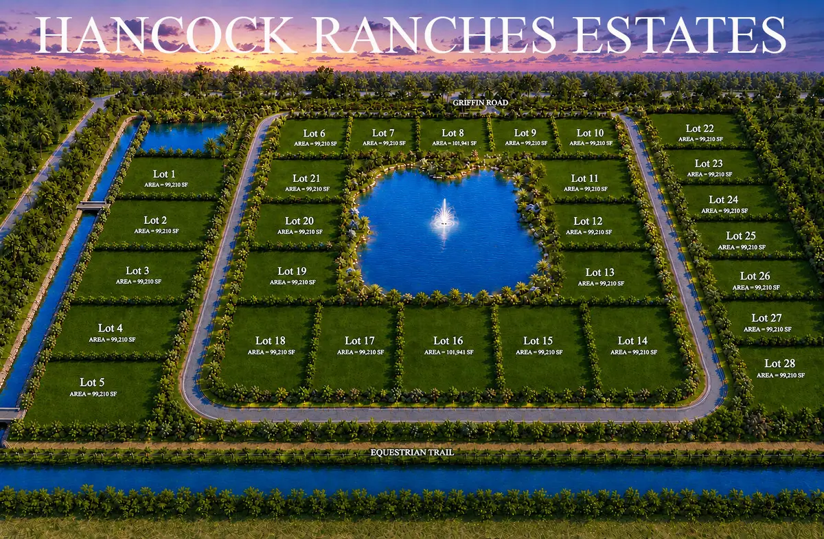 28 LOTS - SITE PLAN at 13900 Griffin Road, Southwest Ranches