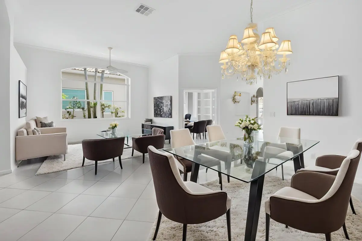 Dining room and Living room at 7035 Vivaldi Lane, Delray Beach