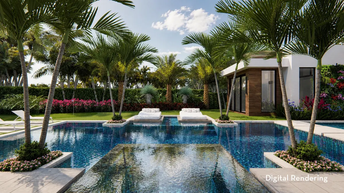 Pool - Digital Rendering at 404 Mariner Drive, Jupiter