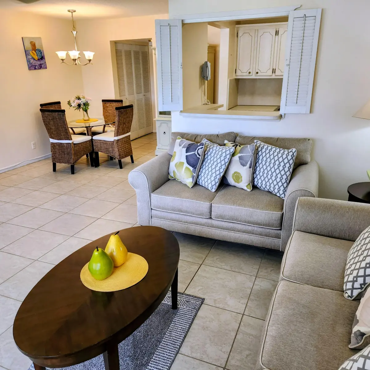 Living/Dining Room at 219 Coventry J, West Palm Beach