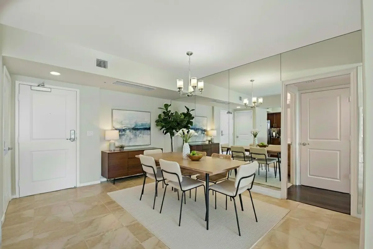 Dining Room - Virtually Staged at 403 S Sapodilla Avenue 511, West Palm Beach