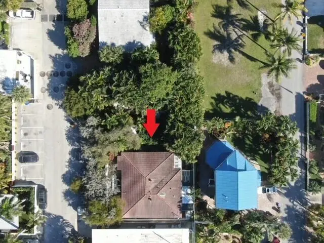 14 Tropical Dr. birds eye 2 with arrow at 14 Tropical Drive, Ocean Ridge
