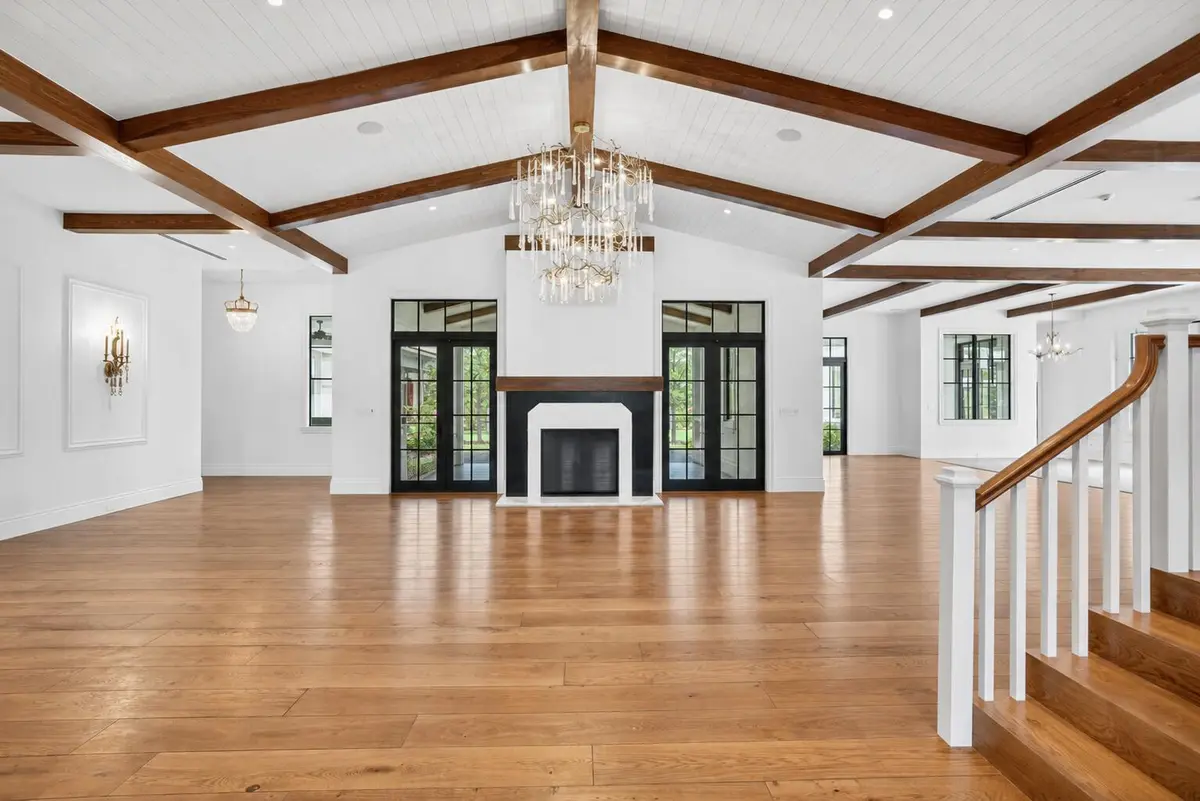 No 7 Blank Entrance with fireplace at 10250 El Paraiso Place, Delray Beach