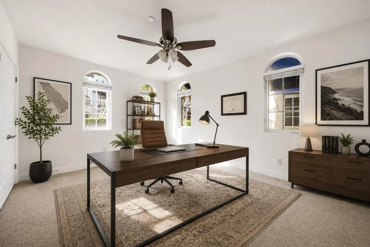 Virtually Staged Bedroom/Office at 824 Virginia Garden Drive, Boynton Beach