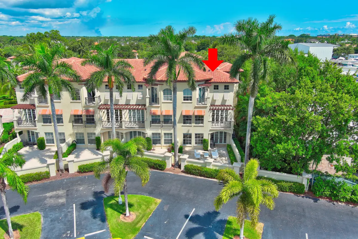 Rear View on Marina at 27 Marina Gardens Drive, Palm Beach Gardens