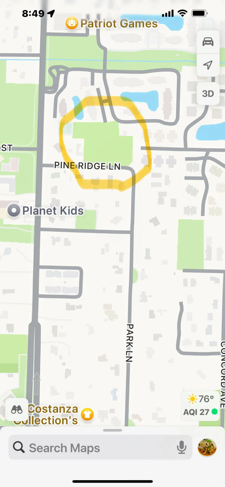Area Map at 0000 Pineridge Lane, West Palm Beach
