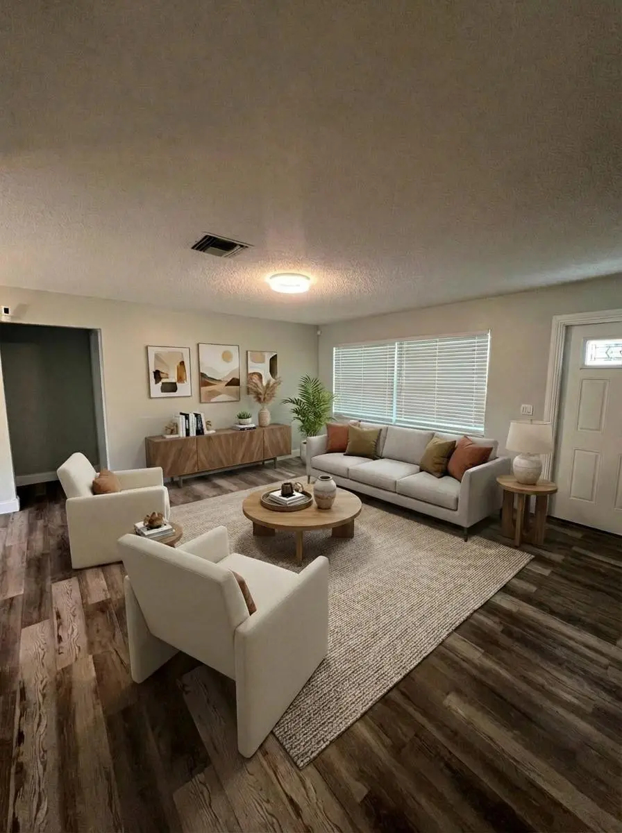 STAGED Living Room at 8845 NW 14th Street, Plantation