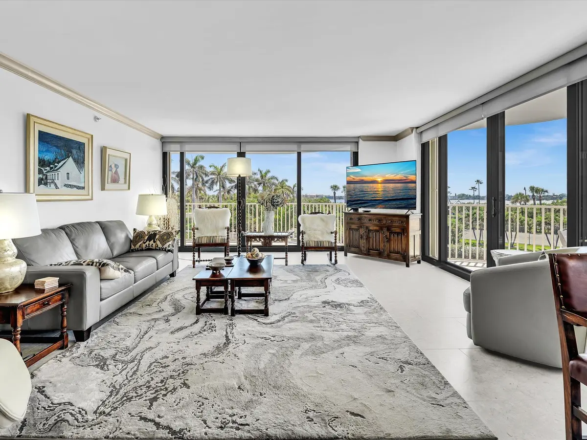 Living Room at 3360 S Ocean Boulevard 2a, Palm Beach