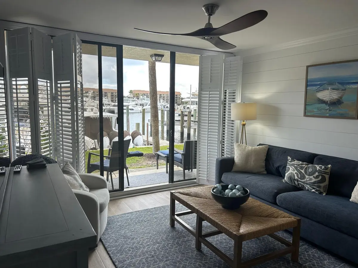 Living room at 2601 Marina Isle Way 105, Jupiter