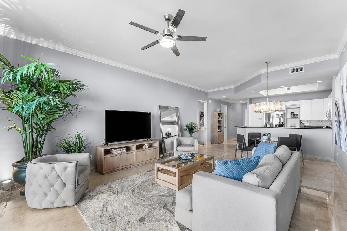 High Ceilings w Crown Molding at 2640 Lake Shore Drive 2215, Riviera Beach