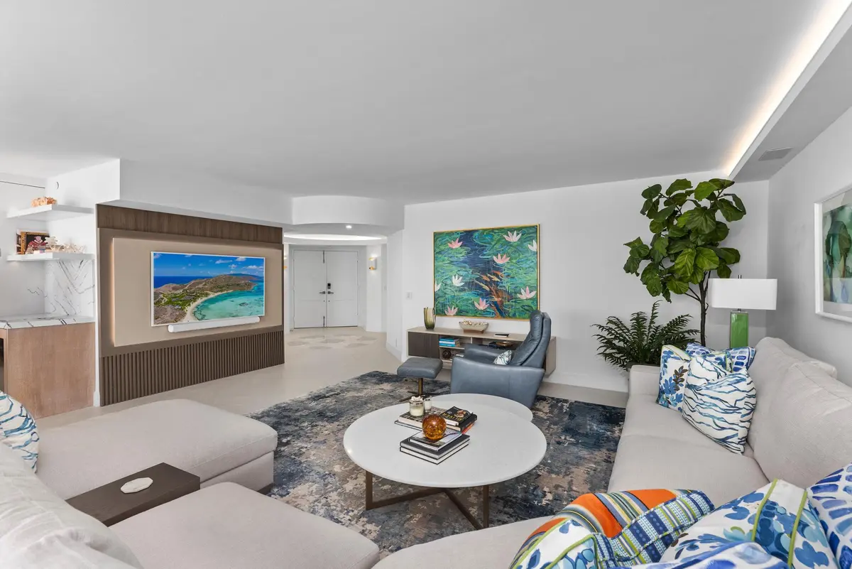 Living Area at 1500 S Ocean Boulevard 1505, Boca Raton