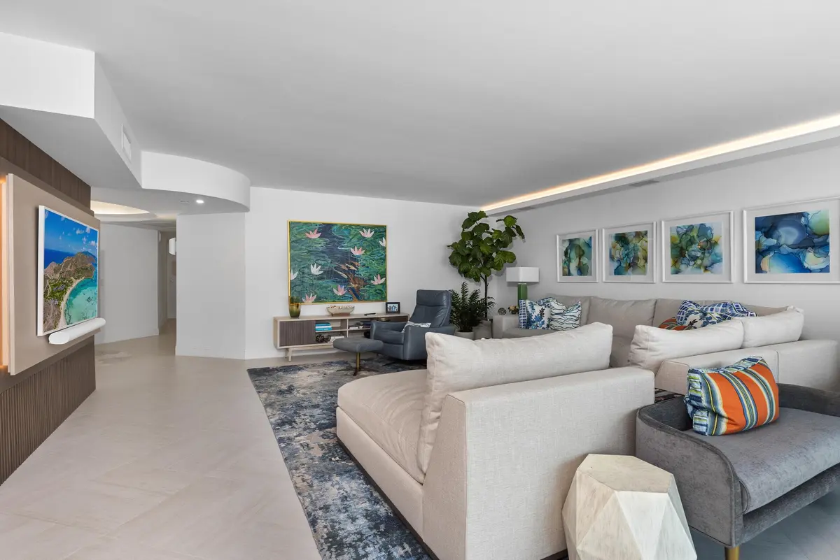 Living Area at 1500 S Ocean Boulevard 1505, Boca Raton