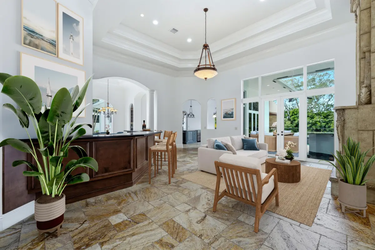 VIRTUAL STAGED LIVING ROOM at 608 Inlet Road, North Palm Beach