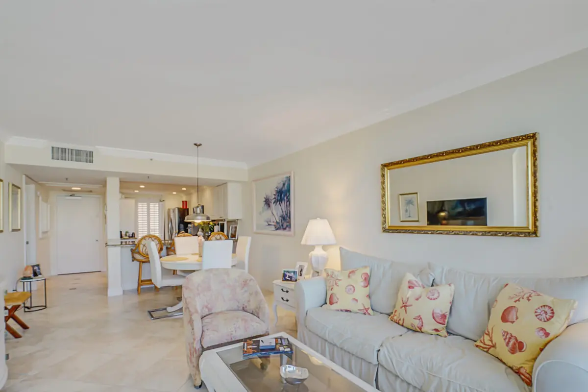 Living Room at 2687 N Ocean Boulevard G-305, Boca Raton