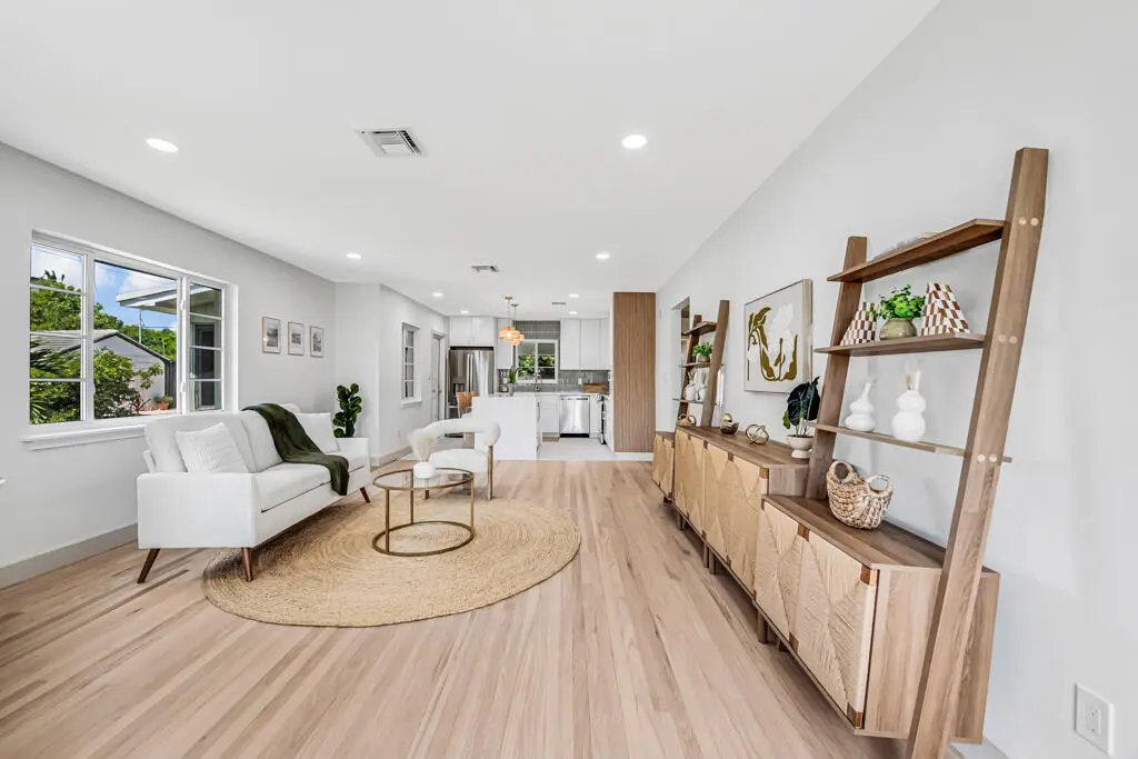 liv / family with hardwood floors at 1201 N Palmway, Lake Worth Beach