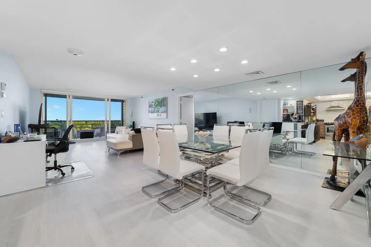 Living room at 4101 N Ocean Boulevard 505, Boca Raton