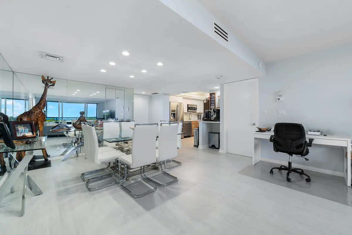 Living room at 4101 N Ocean Boulevard 505, Boca Raton