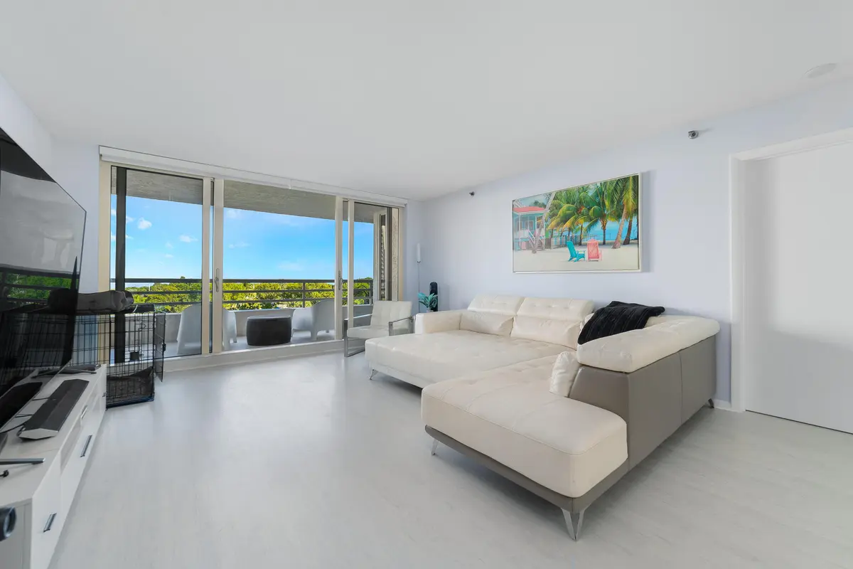 Living room at 4101 N Ocean Boulevard 505, Boca Raton