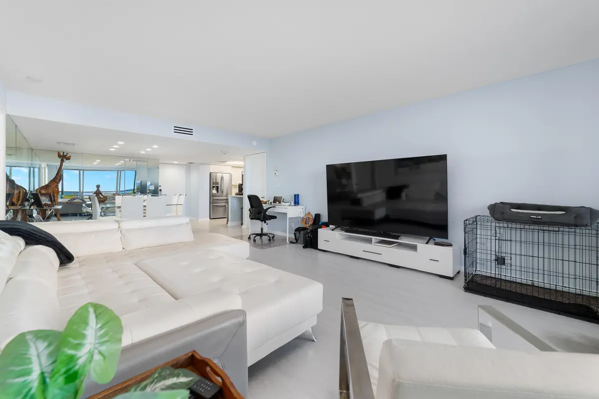 Living room at 4101 N Ocean Boulevard 505, Boca Raton