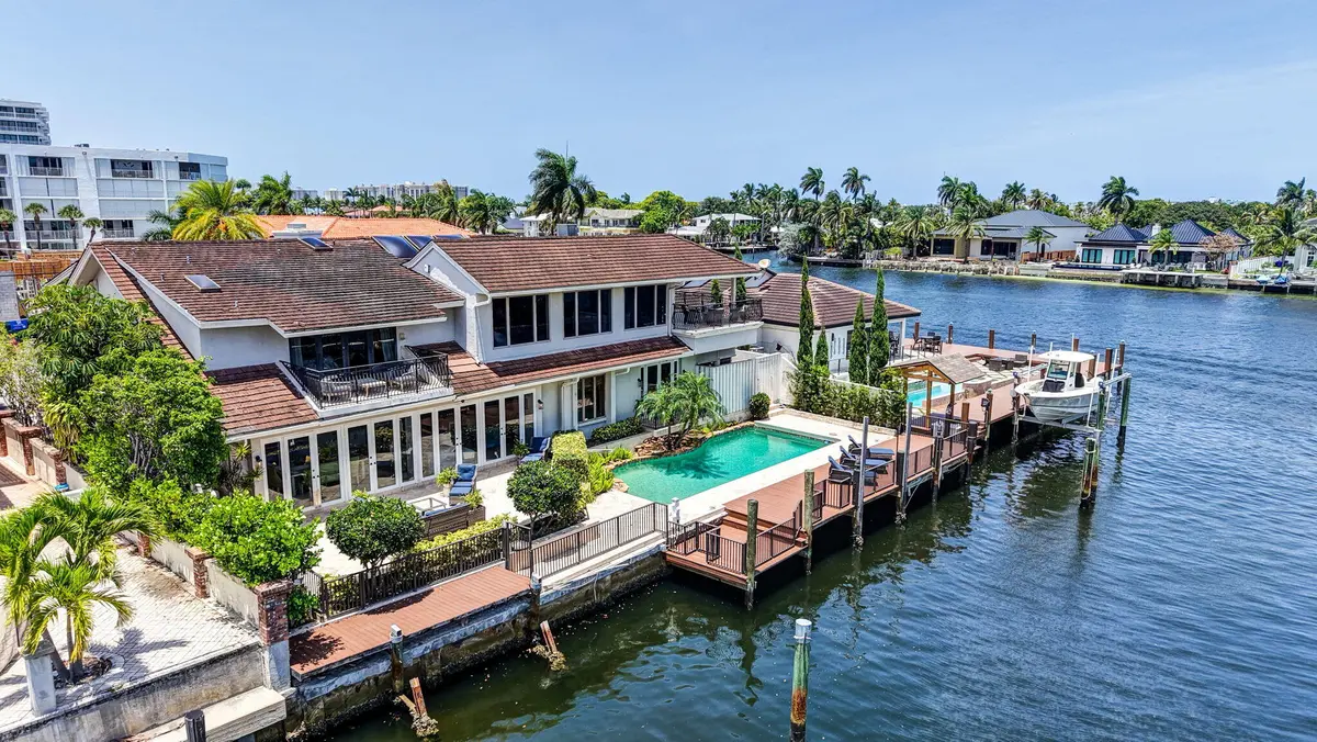023-Aerial-Rear-Elevation-Waterfront at 3110 NE 47th Street, Fort Lauderdale