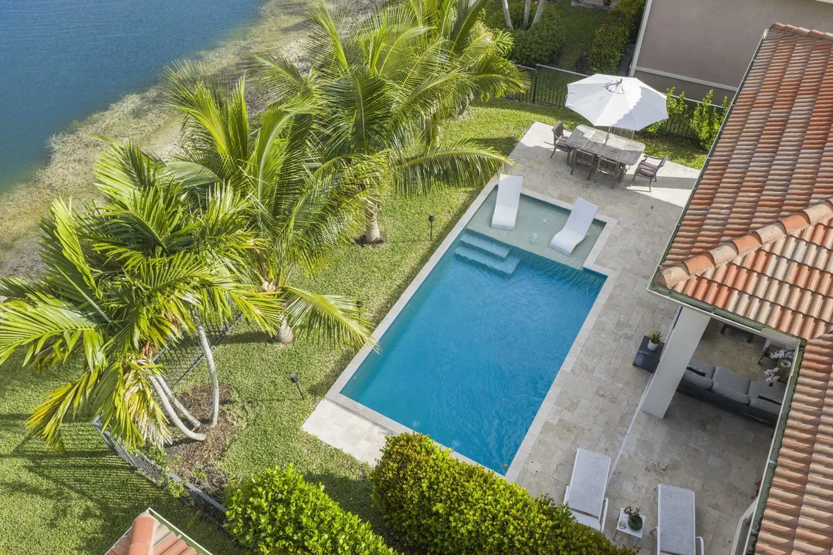 Aerial Backyard at 9031 Leon Circle, Parkland