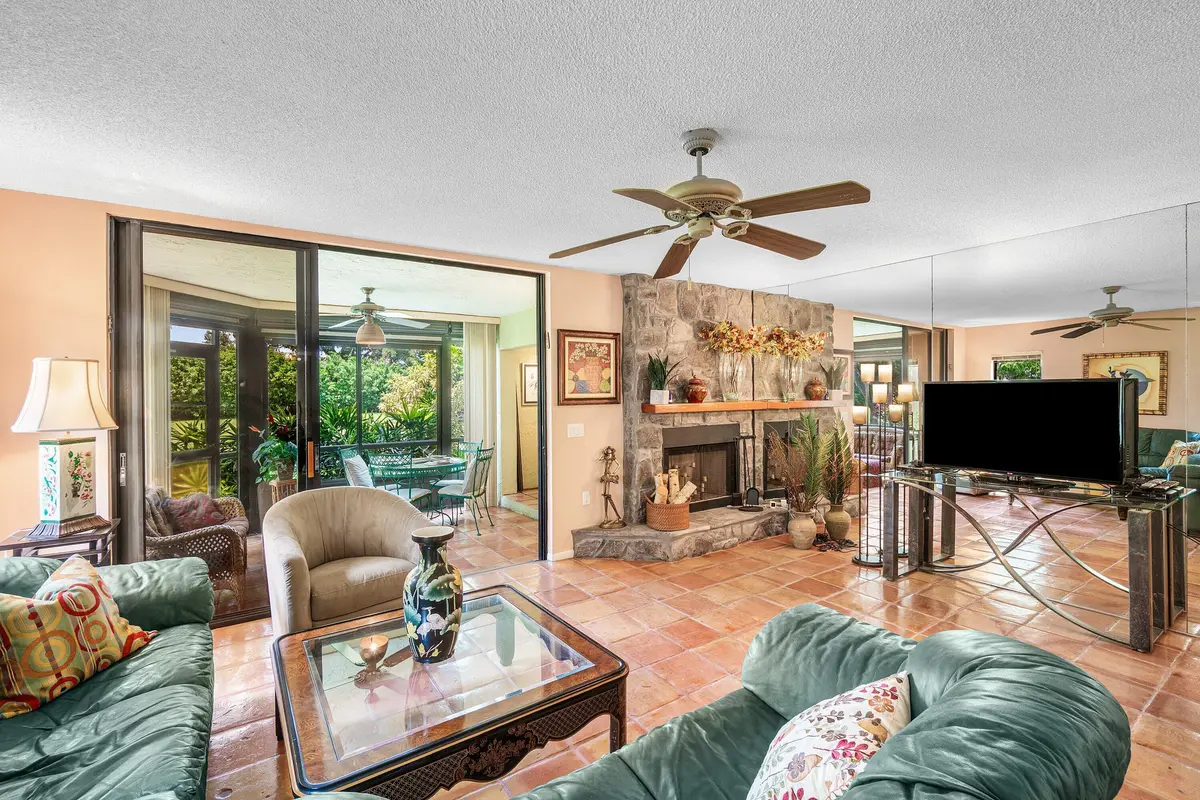 Wood Burning Fireplace at 5355 10th Fairway Drive 1, Delray Beach