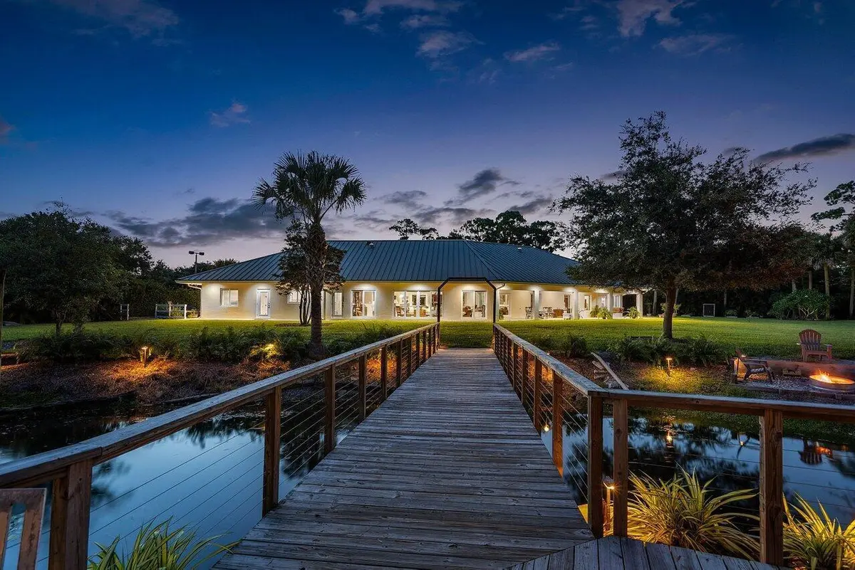 Twilight Backyard at 6624 Dillman Road, Greenacres
