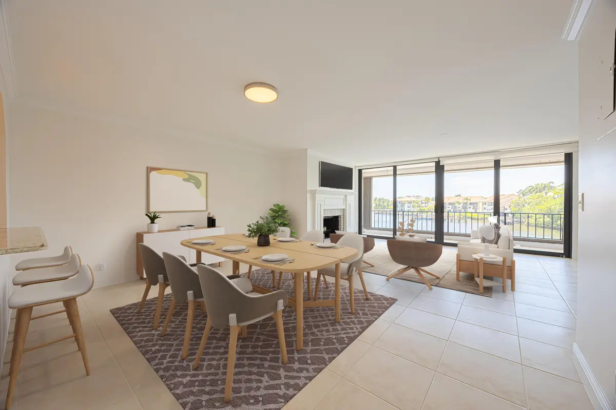 Living Room / Dinning Room at 801 Palm Trail 9, Delray Beach