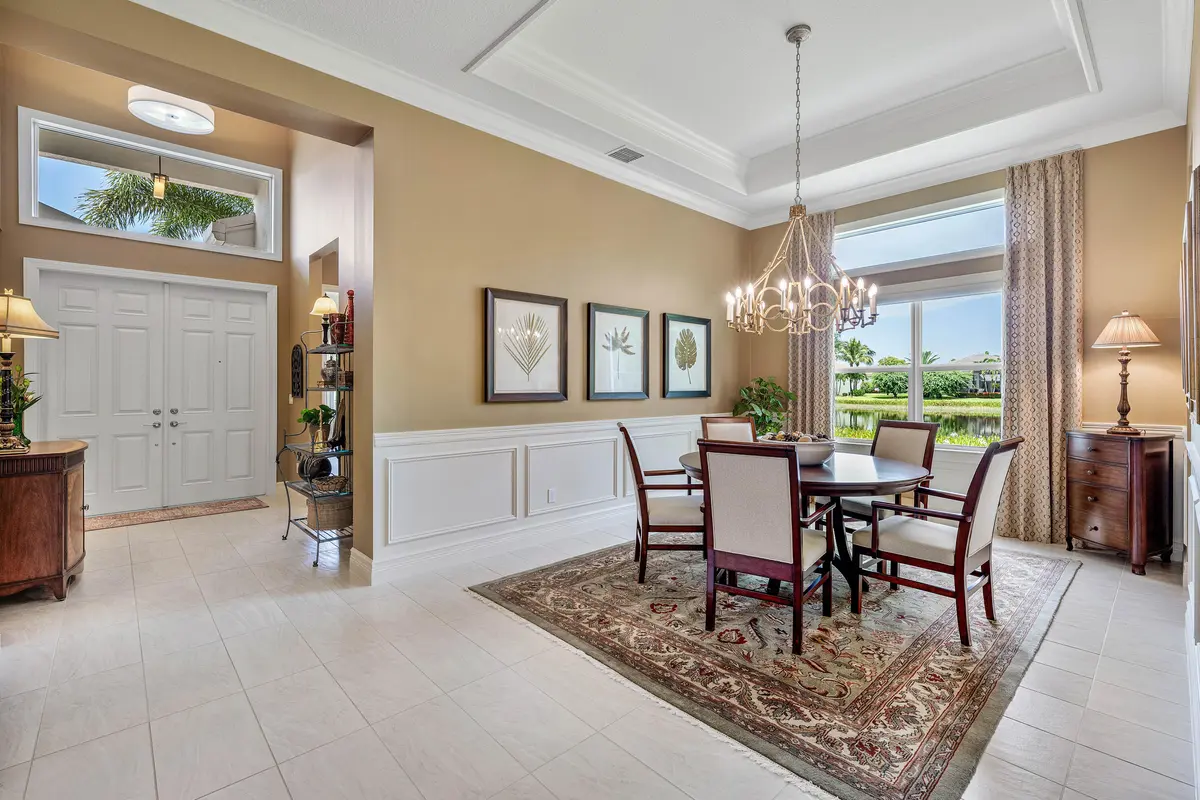 Dining Room With View Of Lake at 9061 GOLDEN MOUNTAIN Circle, Boynton Beach