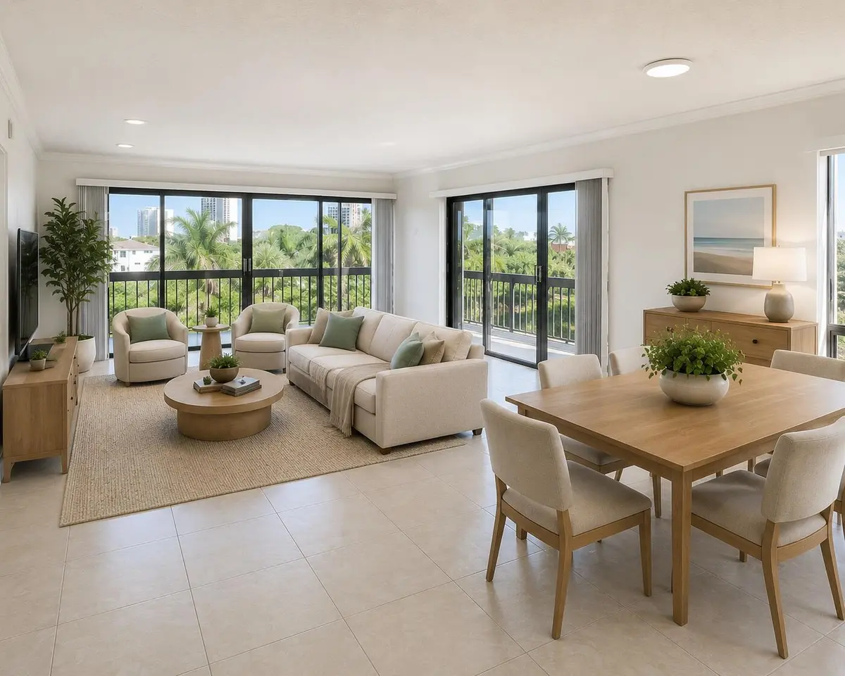 Virtually Staged at 3050 Presidential Way 407, West Palm Beach