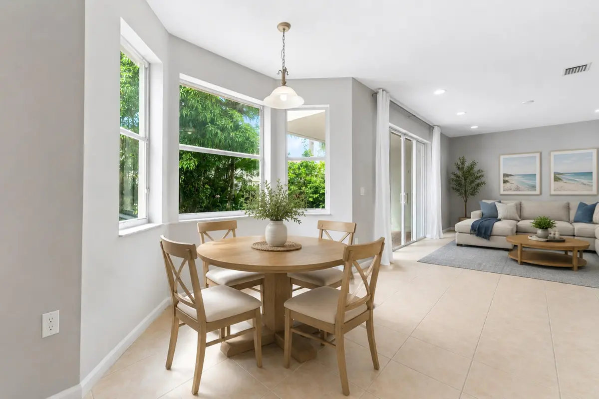 Virtually Staged Breakfast Nook at 9070 Dupont Place, Wellington