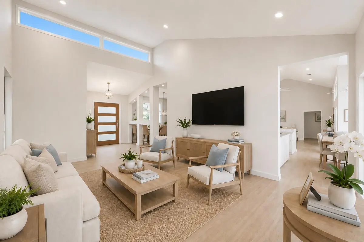 Virtual Rendering - Living Room at 10290 SE Banyan Way, Jupiter