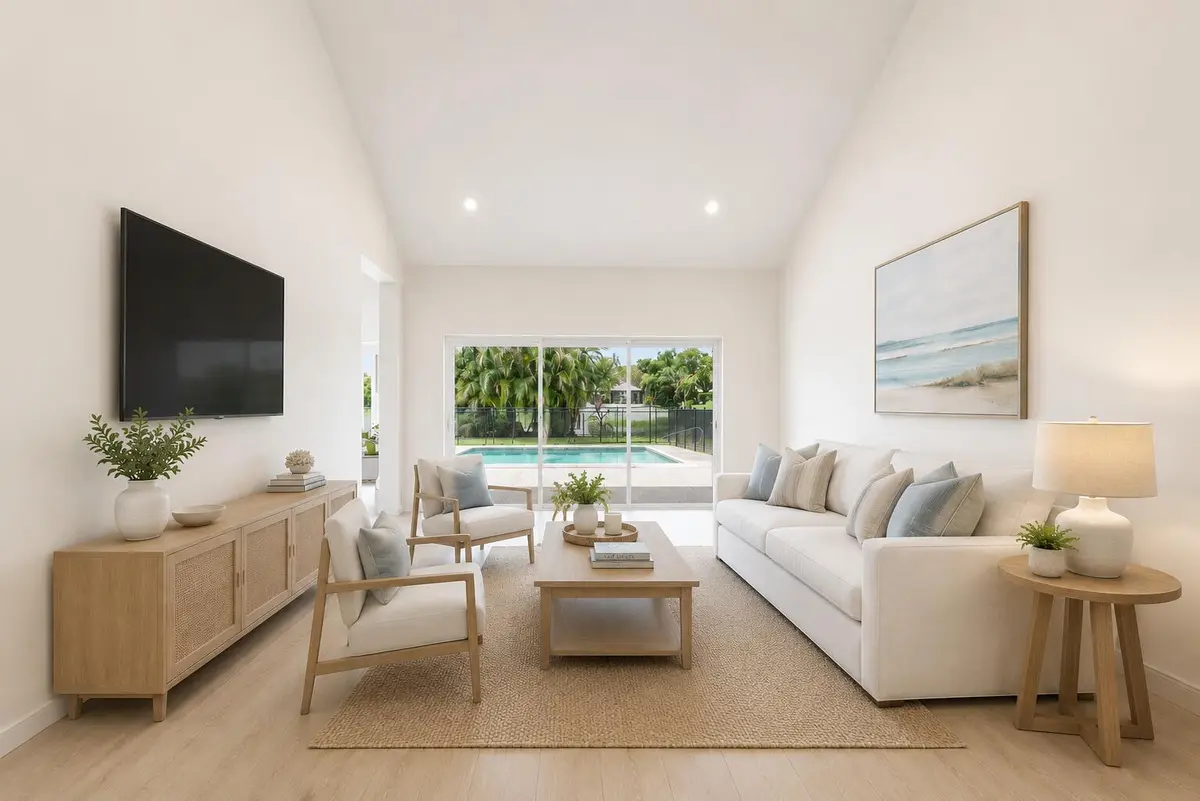 Virtual Rendering - Living Room at 10290 SE Banyan Way, Jupiter