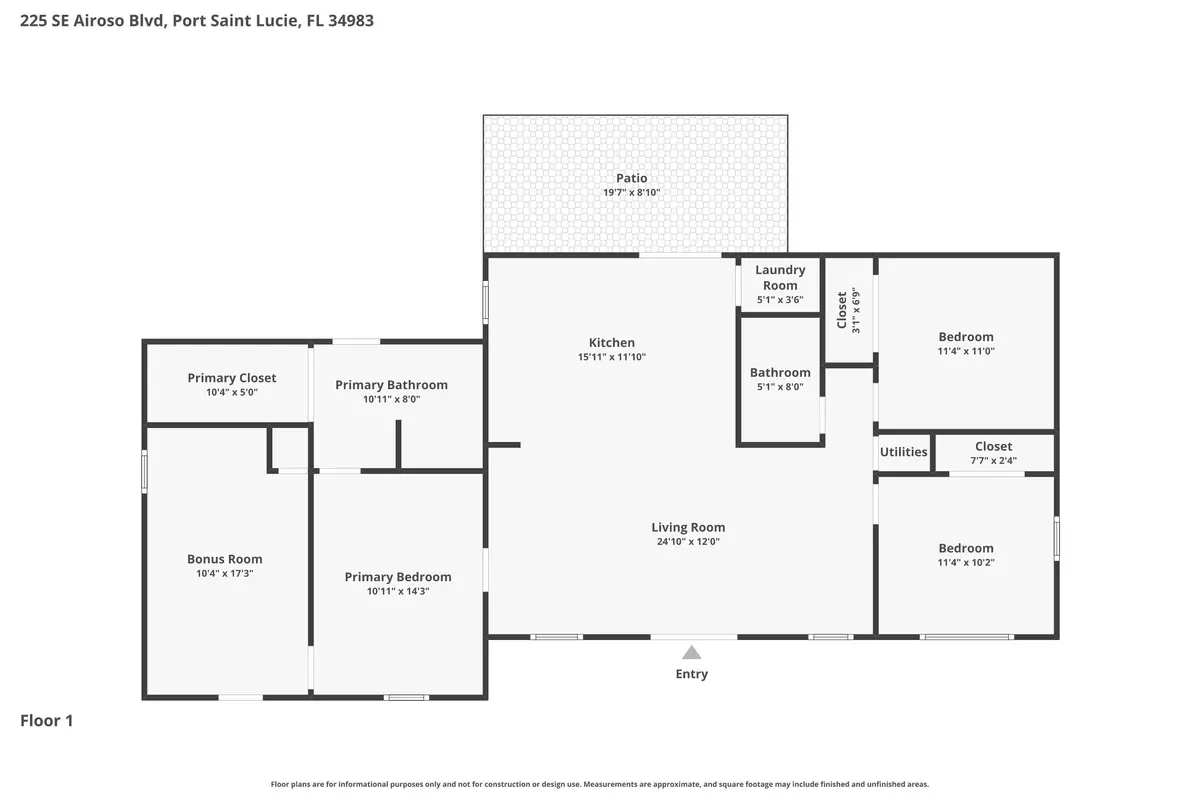 Floor Plan at 225 SE Airoso Boulevard, Port St. Lucie