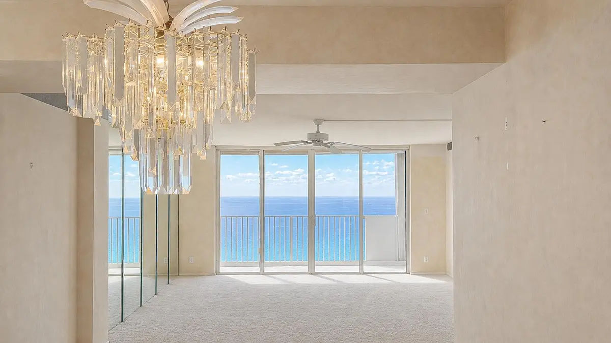 Living Room/Dining Area at 3000 S Ocean Boulevard 1404, Boca Raton