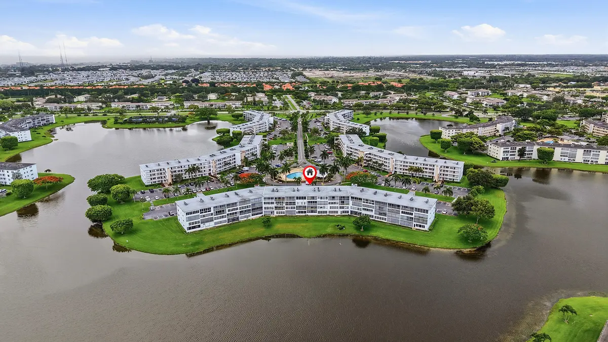 Aerial Neighborhood View at 1043 Cornwall C, Boca Raton