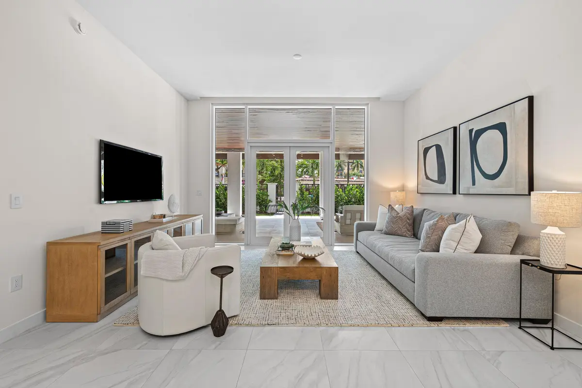 Living Room at 220 SE Mizner Boulevard 102, Boca Raton
