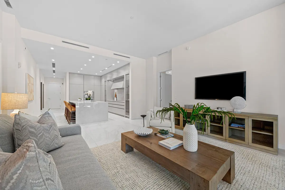Living Room at 220 SE Mizner Boulevard 102, Boca Raton