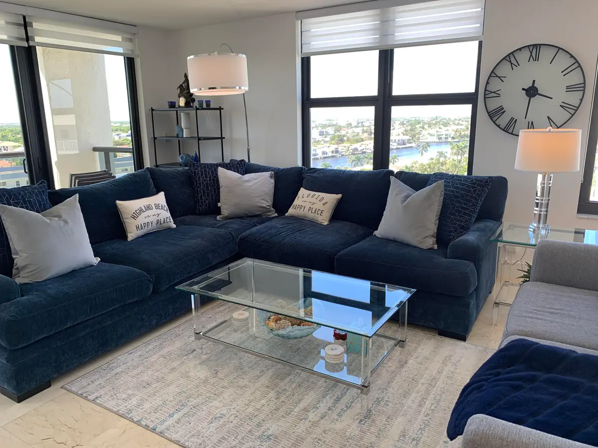 Living Room at 3115 S Ocean Boulevard 1002, Highland Beach