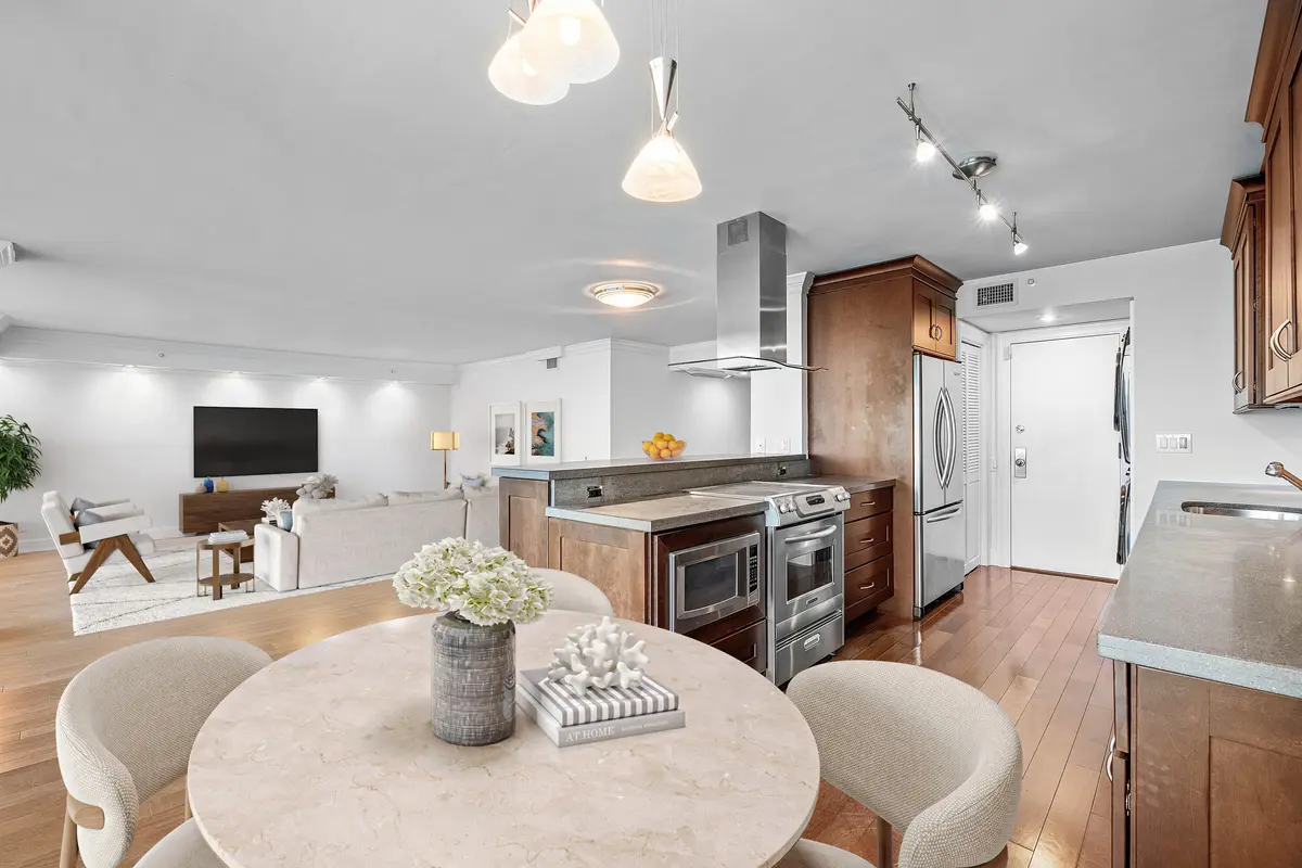 kitchen_great room_final at 250 S Ocean Boulevard 11c, Boca Raton