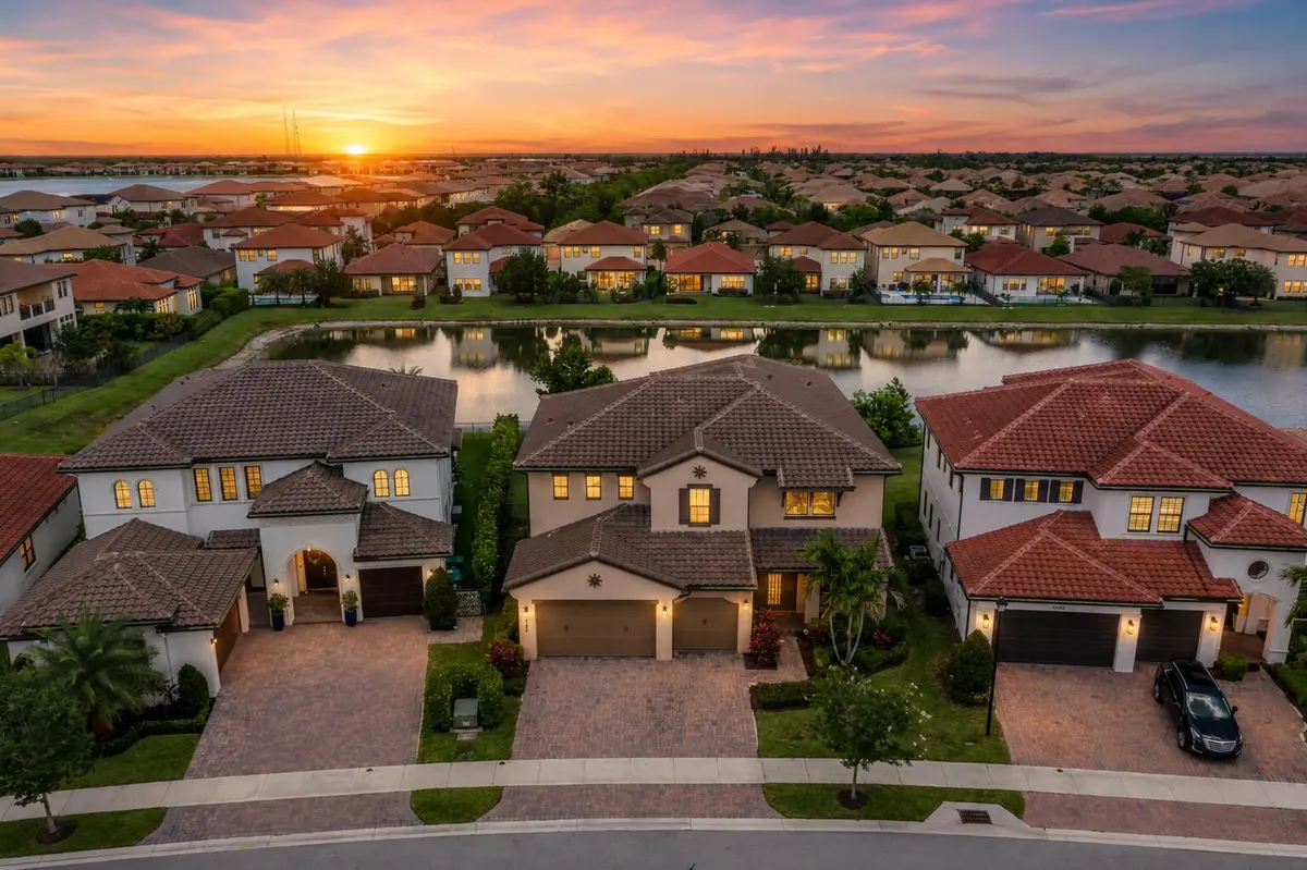 sunset shot at 12195 Lake Trail Lane, Parkland